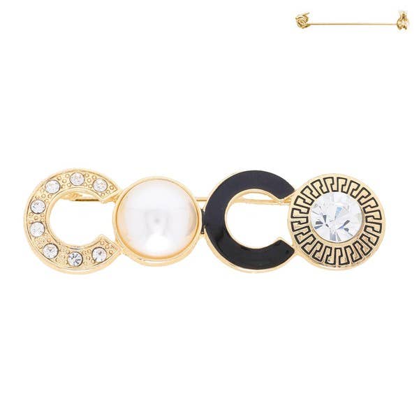 COCO FASHIONISTA JEWELED BROOCH PIN