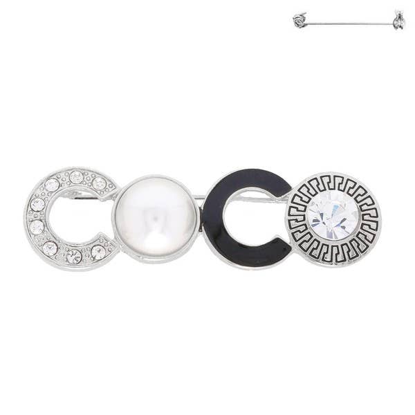 COCO FASHIONISTA JEWELED BROOCH PIN