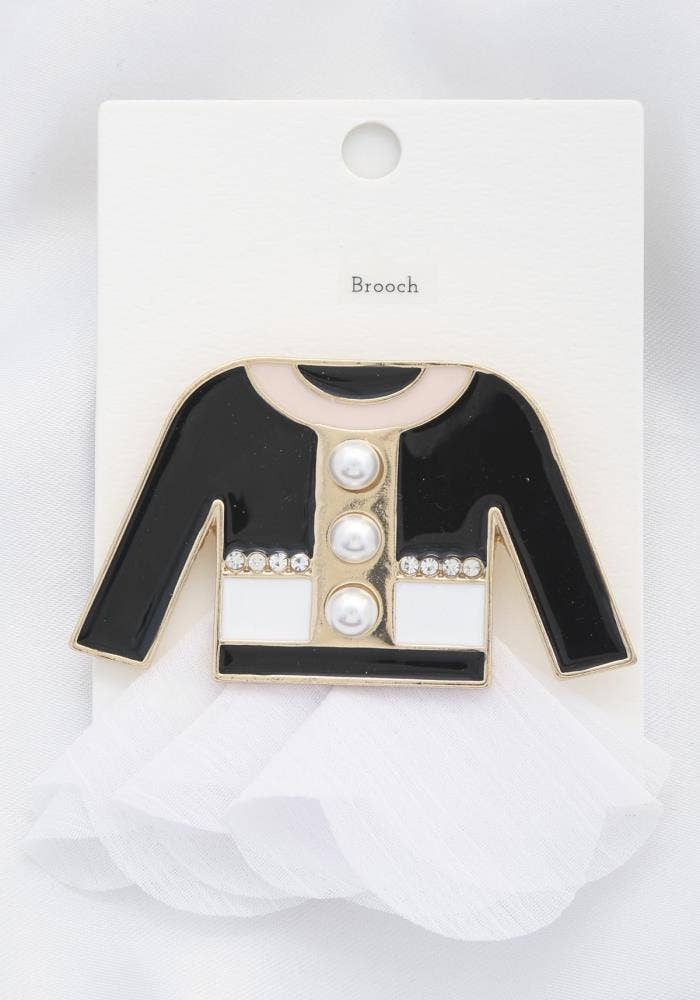 CHIFFON DRESS BROOCH