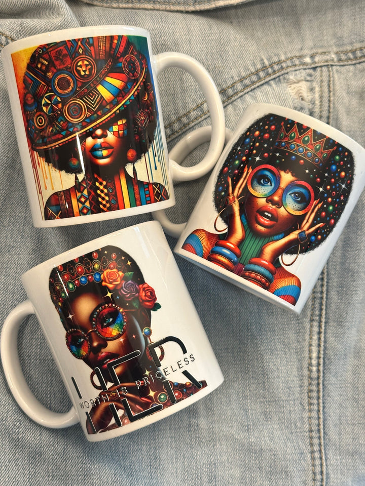 Embellished Coffee Mug Set of 4