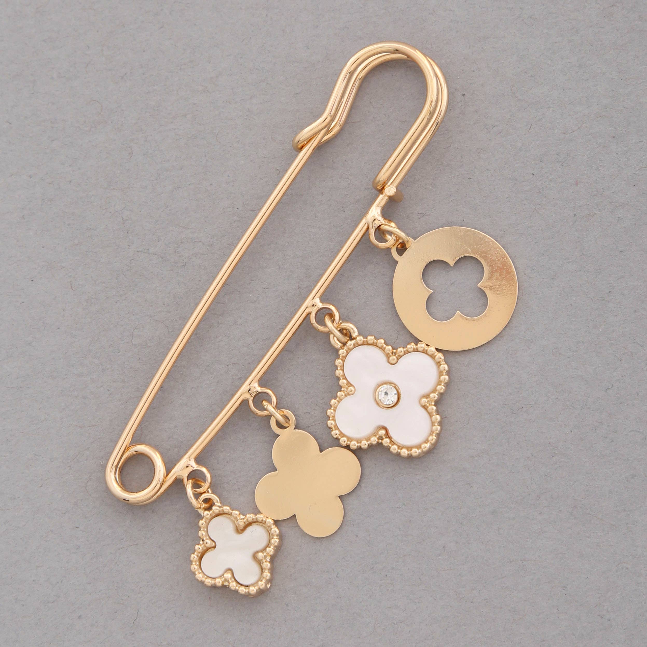 CLOVER Enamel CHARM BROOCH PIN