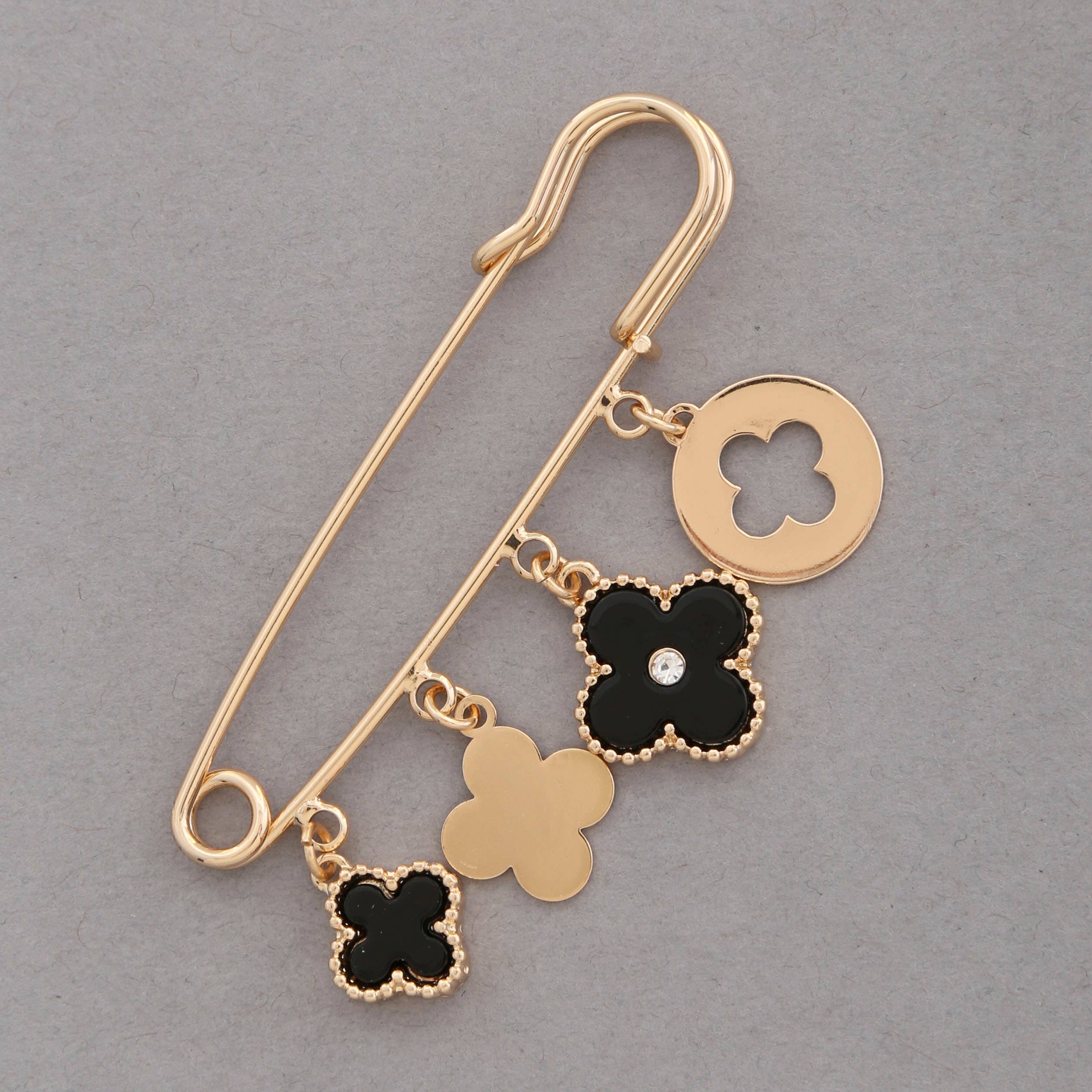 CLOVER Enamel CHARM BROOCH PIN