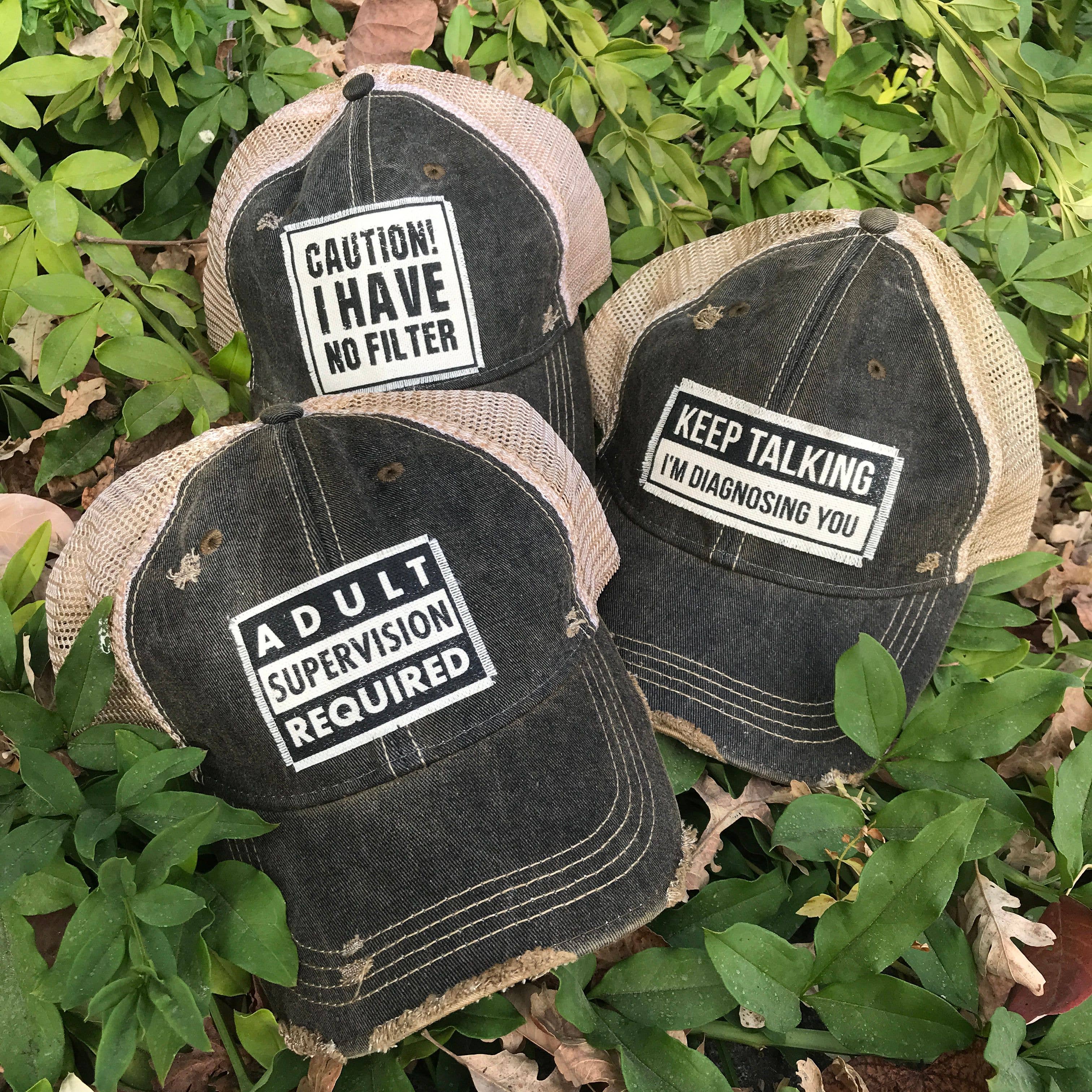 Caution! I Have No Filter Trucker Hat Baseball Cap