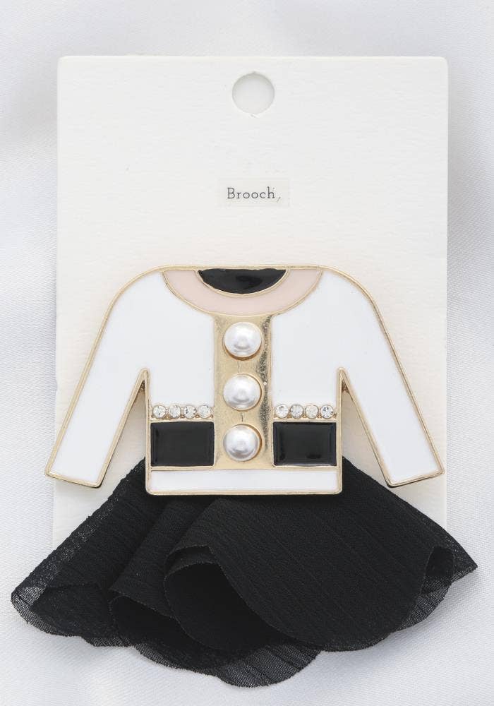 CHIFFON DRESS BROOCH