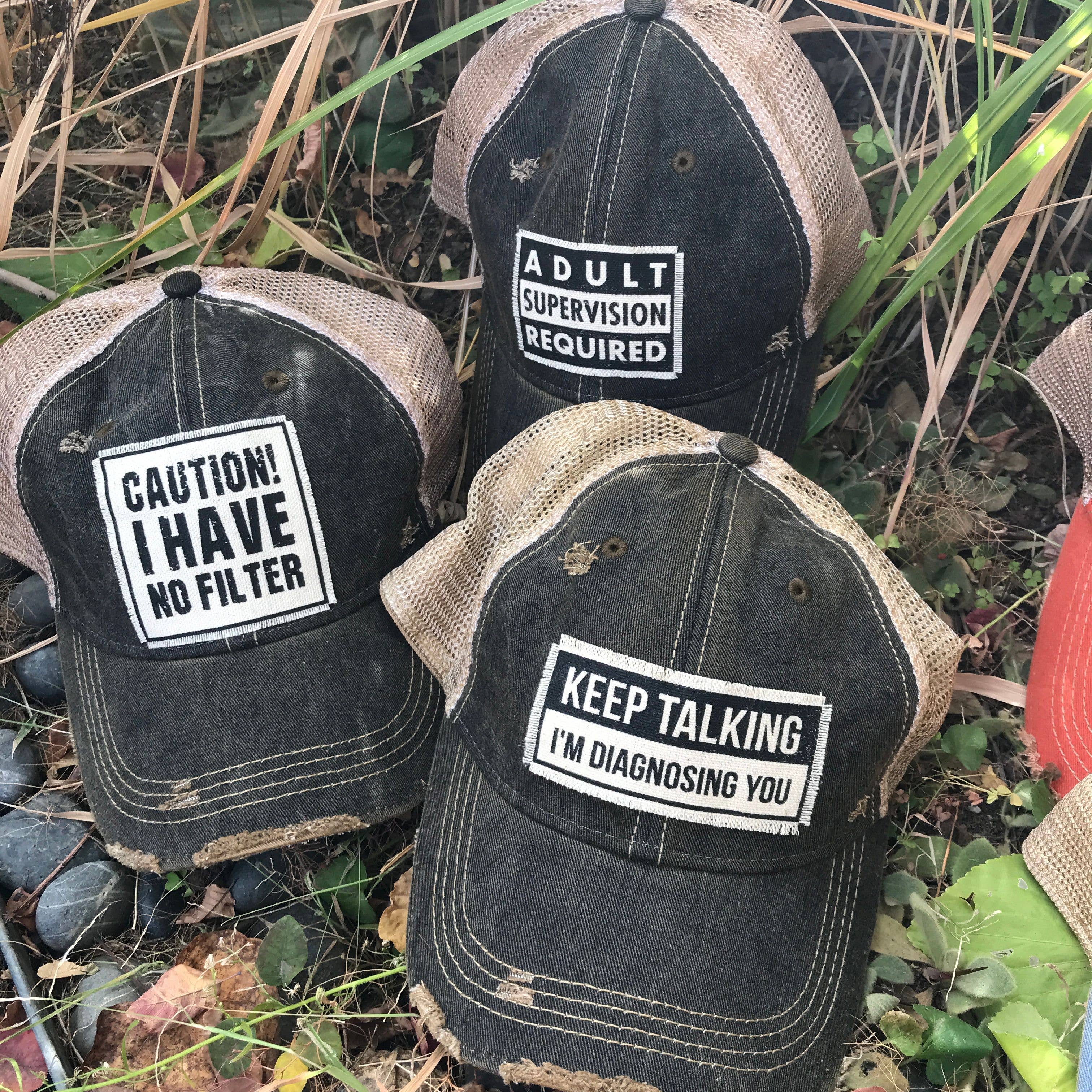 Caution! I Have No Filter Trucker Hat Baseball Cap